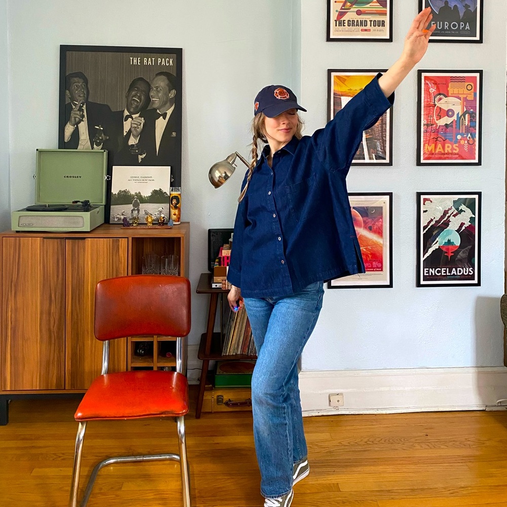 SOLD Dark Denim Shacket